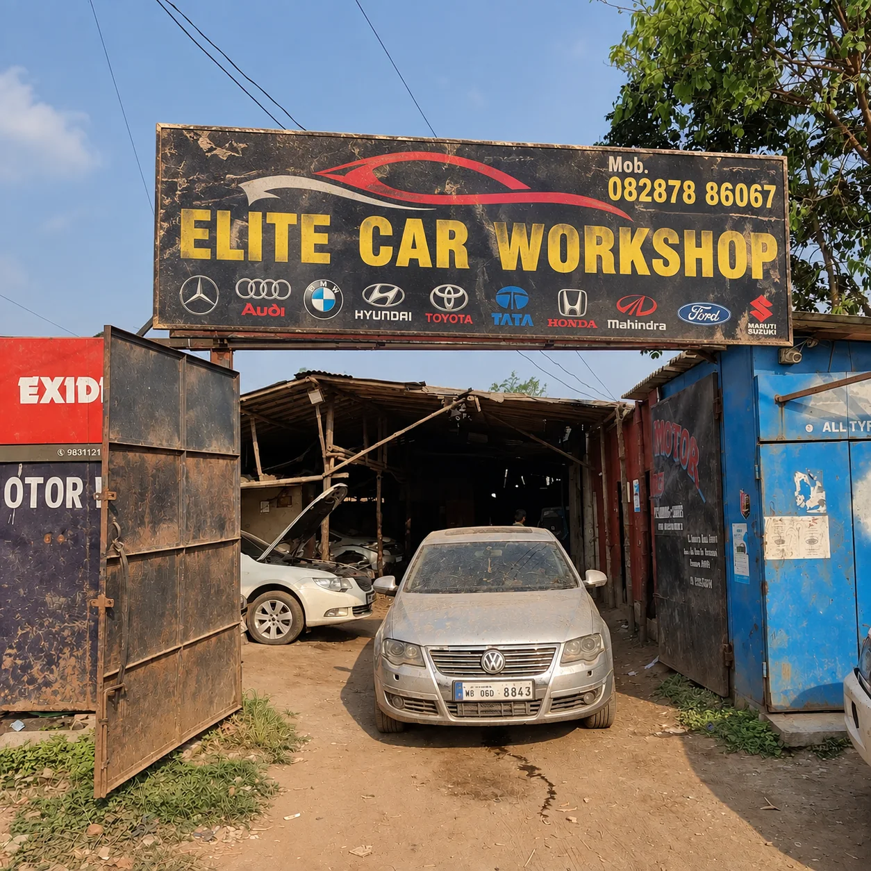 Elite Car Workshop storefront at Sohna Road, Sector 48, Subhash Chowk, Gurugram, Haryana, IN, 122018