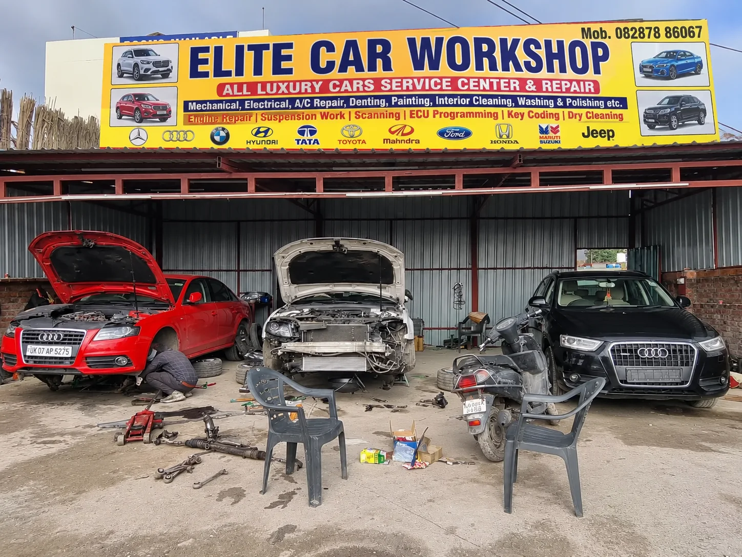 Elite Car Workshop storefront at Sector 67, Sohna Road, Gurugram, Haryana, IN, 122018